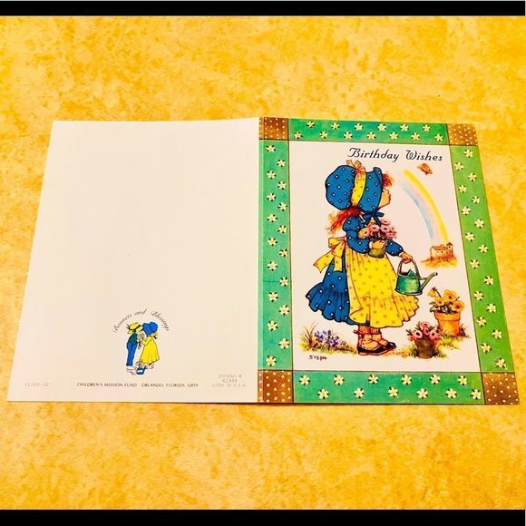 Vintage Birthday Wishes Card Girl Religious 2000 - Picture 4 of 4